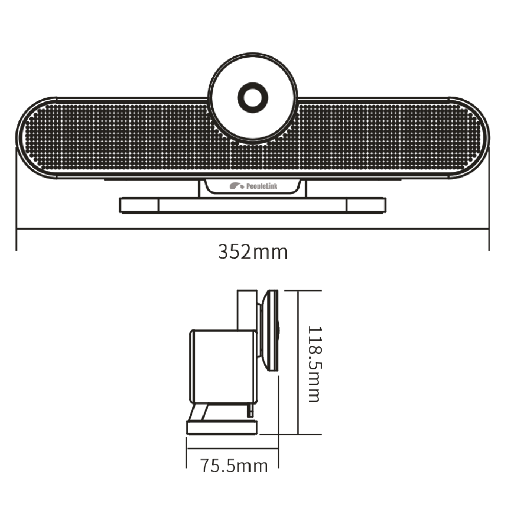 4K Audio Video Conferencing Bar - PeopleLink 4K all-in-one AIO Video Bar