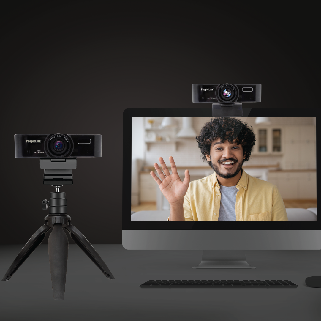 PeopleLink i8 Full HD Webcam, Auto Light correction, Inbuilt Microphon